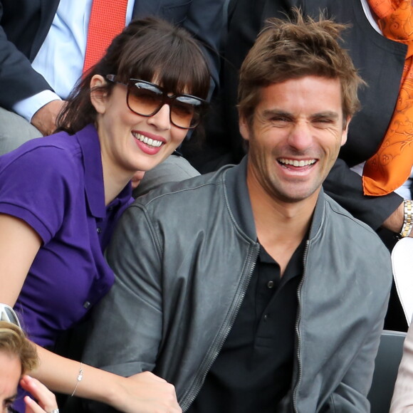 Nolwenn Leroy et Arnaud Clément aux internationaux de France de Roland Garros le 9 juin 2012.