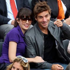 Nolwenn Leroy et Arnaud Clément aux internationaux de France de Roland Garros le 9 juin 2012.