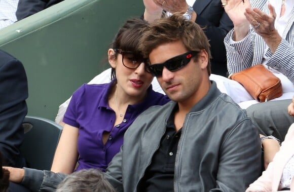 Nolwenn Leroy et Arnaud Clément aux internationaux de France de Roland Garros le 9 juin 2012.