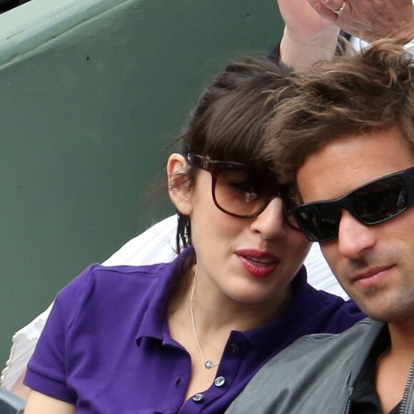 Nolwenn Leroy et Arnaud Clément aux internationaux de France de Roland Garros le 9 juin 2012.