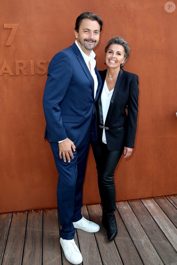 Henri Leconte et Maria Dowlatshahi - Internationaux de France de Roland-Garros à Paris, le 9 juin 2017. © Dominique Jacovides - Cyril Moreau/ Bestimage
