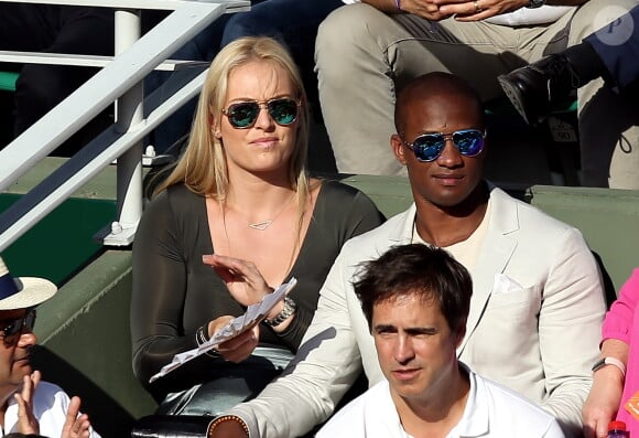 Lindsey Vonn et Kenan Smith - Internationaux de France de Roland-Garros à Paris, le 9 juin 2017. © Dominique Jacovides - Cyril Moreau/ Bestimage