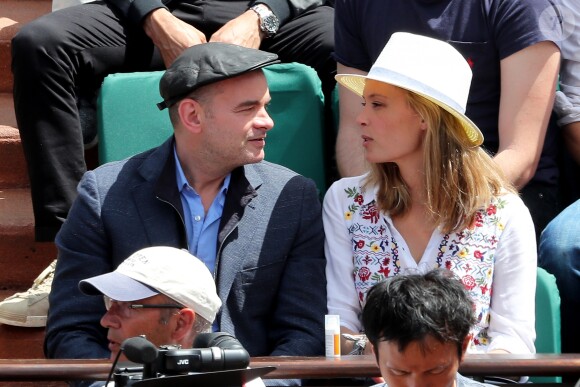 Clovis Cornillac et Lilou Fogli - Internationaux de France de Roland-Garros à Paris, le 9 juin 2017. © Dominique Jacovides - Cyril Moreau/ Bestimage