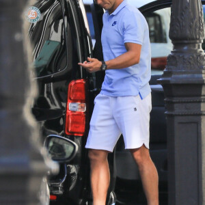 Exclusif - Rafael Nadal à la sortie de son hôtel à Paris, le 29 mai 2017.
