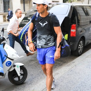 Exclusif - Rafael Nadal à la sortie de son hôtel à Paris, le 29 mai 2017.