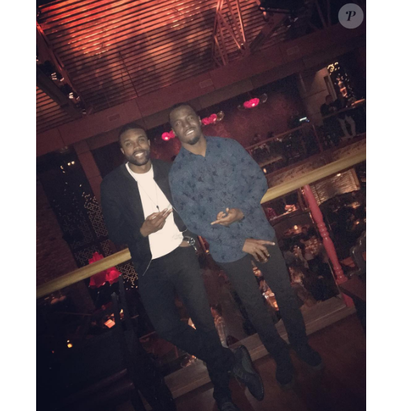 DeMario Jackson (à gauche de la photo) de l'émission The Bachelor in Paradise, sur Instagram le 20 mai 2017.