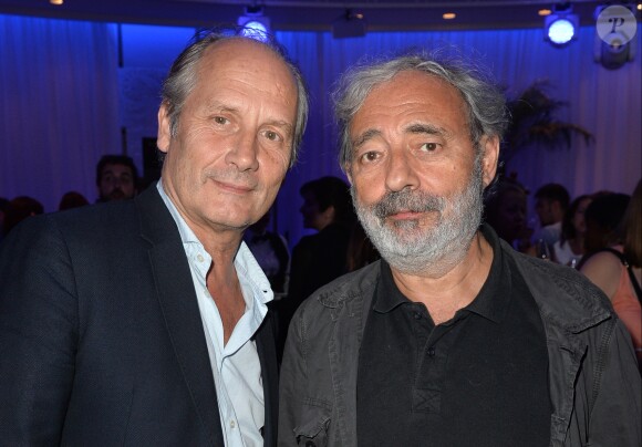 Hippolyte Girardot et Dan Franck lors du cocktail organisé pour le lancement de la série "Riviera" à l'Elysées Biarritz. Paris, le 14 juin 2017. © Ramsamy Veeren/Bestimage