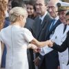 La première dame Brigitte Macron (Trogneux) - Le couple présidentiel est arrivé à l'aéroport international de Rabat-Salé pour son premier voyage offi­ciel au Maroc, le 14 juin 2017. © Pierre Perusseau/Bestimage