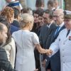 La première dame Brigitte Macron (Trogneux) et la princesse Lalla Salma du Maroc - Le couple présidentiel est arrivé à l'aéroport international de Rabat-Salé pour son premier voyage offi­ciel au Maroc, le 14 juin 2017. © Pierre Perusseau/Bestimage