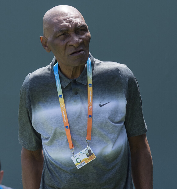 Le père de Venus Williams, Richard Williams lors d'un entraînement durant l'Open de Miami, à Key Biscayne, le 26 mars 2017.