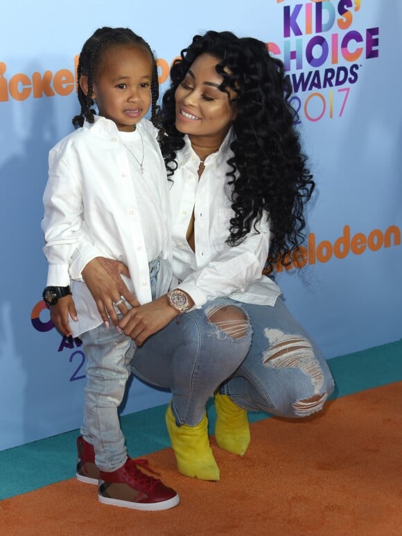 Blac Chyna et son fils King Cairo Stevenson - Soirée des "Nickelodeon's 2017 Kids’ Choice Awards" à Los Angeles le 11 mars 2017.