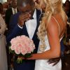 Exclusif - Le footballeur international Rio Mavuba épouse Elodie, sa compagne depuis plus de 10 ans, le 17 Juin 2017 à la Mairie de Cestas. © Patrick Bernard-Thibaud Moritz/ Bestimage