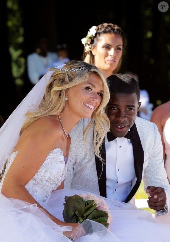 Exclusif - Le footballeur international Rio Mavuba épouse Elodie, sa compagne depuis plus de 10 ans, le 17 Juin 2017, près de Bordeaux © Patrick Bernard-Thibaud Moritz/ Bestimage