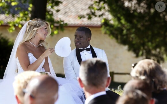 Exclusif - Le footballeur international Rio Mavuba épouse Elodie, sa compagne depuis plus de 10 ans, le 17 Juin 2017, près de Bordeaux © Patrick Bernard-Thibaud Moritz/ Bestimage