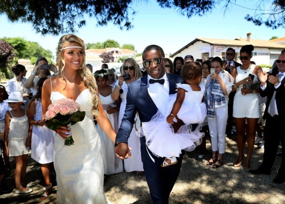 Exclusif - Le footballeur international Rio Mavuba épouse Elodie, sa compagne depuis plus de 10 ans, le 17 Juin 2017, près de Bordeaux © Patrick Bernard-Thibaud Moritz/ Bestimage