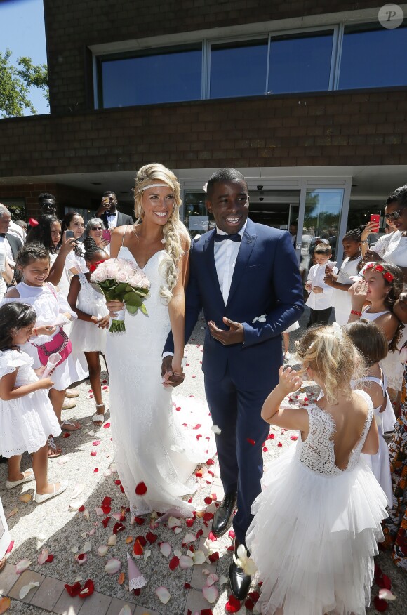 Exclusif - Le footballeur international Rio Mavuba épouse Elodie, sa compagne depuis plus de 10 ans, le 17 Juin 2017, près de Bordeaux © Patrick Bernard-Thibaud Moritz/ Bestimage
