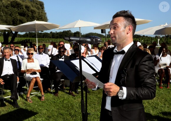 Exclusif - Mathieu Valbuena - Le footballeur international Rio Mavuba épouse Elodie, sa compagne depuis plus de 10 ans, le 17 Juin 2017, près de Bordeaux © Patrick Bernard-Thibaud Moritz/ Bestimage