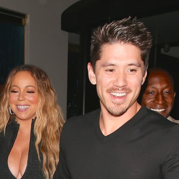 Mariah Carey et son compagnon Bryan Tanaka quittent le restaurant Mastro's Steakhouse à Beverly Hills le 2 juin 2017.