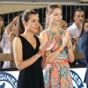Charlotte Casiraghi et Beatrice Borromeo lors de la remise des prix du Longines Pro Am Cup Monaco, du 22eme Jumping International de Monaco, et 12eme Longines Global Champions Tour of Monaco sur le port Hercule le 23 juin 2017. © Olivier Huitel / Pool restreint Monaco / Bestimage