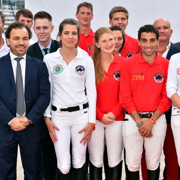 Charlotte Casiraghi était associée à Jennifer Gates pour le Longines Pro Am Cup Monaco dont elle est la marraine, au 22eme Jumping International de Monaco, et 12eme Longines Global Champions Tour of Monaco sur le port Hercule le 23 juin 2017. © Bruno Bebert / Pool restreint Monaco / Bestimage