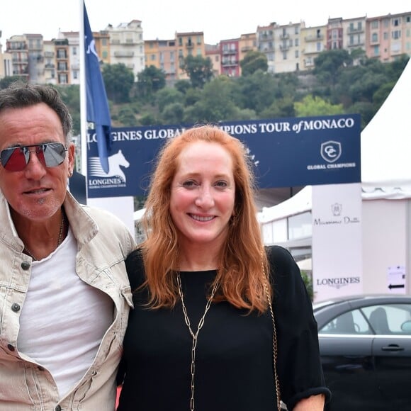 Bruce Springsteen et sa femme durant le Longines Pro Am Cup Monaco, du 22eme Jumping International de Monaco, et 12eme Longines Global Champions Tour of Monaco sur le port Hercule le 23 juin 2017. © Bruno Bebert / Pool restreint Monaco / Bestimage