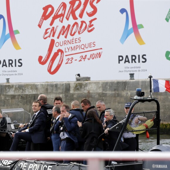 Le président de la République française Emmanuel Macron soutient la candidature de Paris pour l'organisation des Jeux olympiques de 2024 à Paris, France, le 24 juin 2017. © Jean-Paul Pelissier/Pool/Bestimage