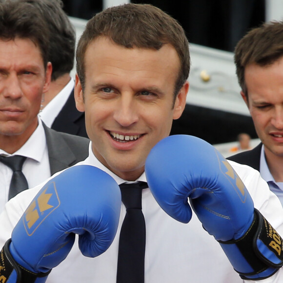 Le président de la République française Emmanuel Macron soutient la candidature de Paris pour l'organisation des Jeux olympiques de 2024 à Paris, France, le 24 juin 2017. © Jean-Paul Pelissier/Pool/Bestimage