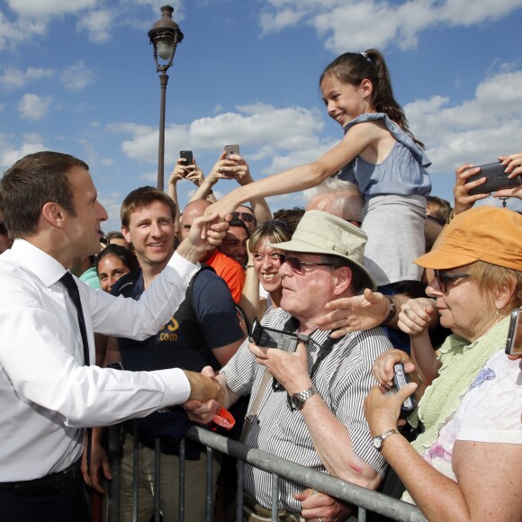 Le président de la République française Emmanuel Macron soutient la candidature de Paris pour l'organisation des Jeux olympiques de 2024 à Paris, France, le 24 juin 2017. © Jean-Paul Pelissier/Pool/Bestimage