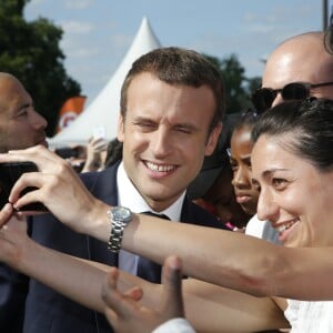 Le président de la République française Emmanuel Macron soutient la candidature de Paris pour l'organisation des Jeux olympiques de 2024 à Paris, France, le 24 juin 2017. © Jean-Paul Pelissier/Pool/Bestimage
