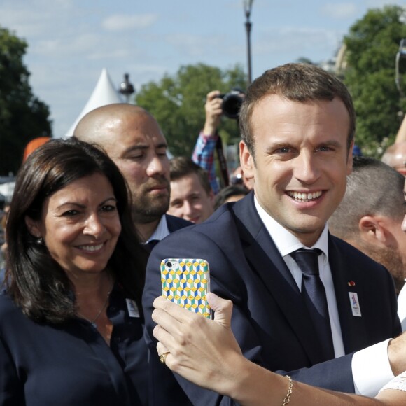 Le président de la République française Emmanuel Macron soutient la candidature de Paris pour l'organisation des Jeux olympiques de 2024 à Paris, France, le 24 juin 2017. © Jean-Paul Pelissier/Pool/Bestimage
