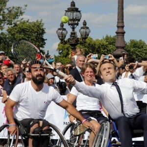 Le président de la République française Emmanuel Macron soutient la candidature de Paris pour l'organisation des Jeux olympiques de 2024 à Paris, France, le 24 juin 2017. © Jean-Paul Pelissier/Pool/Bestimage