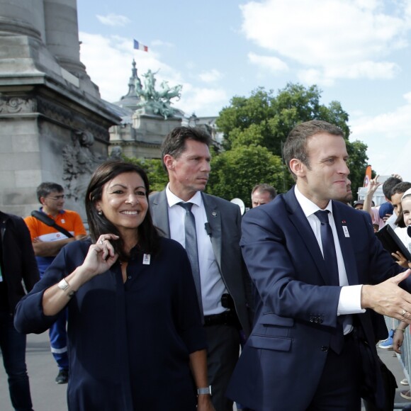 Le président de la République française Emmanuel Macron soutient la candidature de Paris pour l'organisation des Jeux olympiques de 2024 à Paris, France, le 24 juin 2017. © Jean-Paul Pelissier/Pool/Bestimage