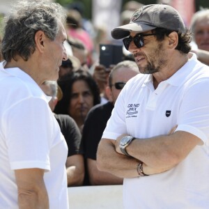 Jean-Jacques Bourdin et Patrick Bruel - Tournoi de pétanque "Grand Prix des Personnalités" à L'Isle-sur-la-Sorgue le 24 juin 2017 © Eric Etten / Bestimage