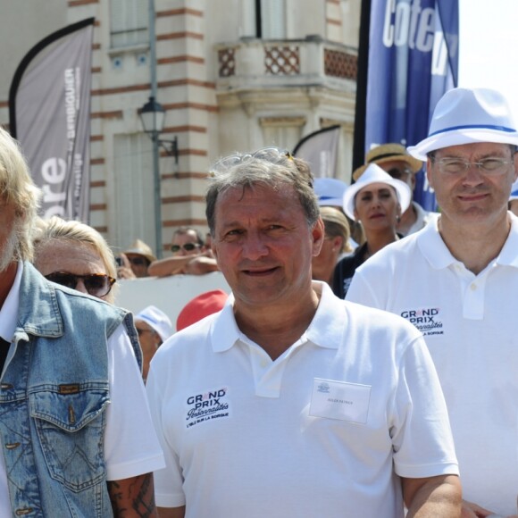 Jean-Marie Bigard, le chanteur Renaud, Patrick Adler et Jean-Jacques Bourdin - Tournoi de pétanque "Grand Prix des Personnalités" à L'Isle-sur-la-Sorgue le 24 juin 2017 © Eric Etten / Bestimage