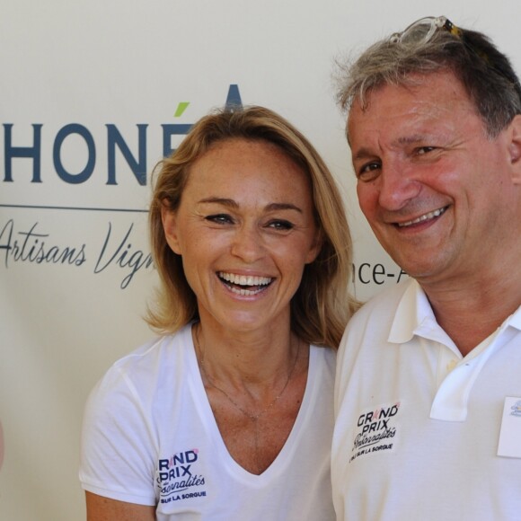 Cécile de Ménibus et Patrick Adler - Tournoi de pétanque "Grand Prix des Personnalités" à L'Isle-sur-la-Sorgue le 24 juin 2017 © Eric Etten / Bestimage