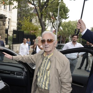 Charles Aznavour est venu à l'Ambassade de l'Arménie à Marseille pour l'inauguration de sa Fondation entre l'Arménie et la France le 26 juin 2017. © Patrick Carpentier/Bestimage