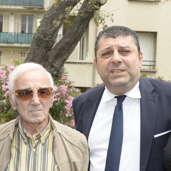 Charles Aznavour est venu à l'Ambassade de l'Arménie à Marseille pour l'inauguration de sa Fondation entre l'Arménie et la France le 26 juin 2017. © Patrick Carpentier/Bestimage