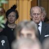 Le prince Philip, duc d'Edimbourg, aux obsèques de Patricia Katchbull, 2e comtesse Mountbatten de Burma, le 27 juin 2017 en l'église Saint-Paul de Knightsbridge, à Londres.