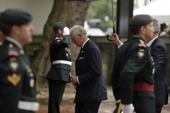 Le prince Charles aux obsèques de Patricia Katchbull, 2e comtesse Mountbatten de Burma, le 27 juin 2017 en l'église Saint-Paul de Knightsbridge, à Londres.