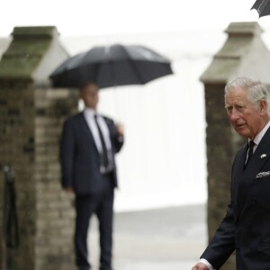 Le prince Charles, prince de Galles, aux obsèques de Patricia Katchbull, 2e comtesse Mountbatten de Burma, le 27 juin 2017 en l'église Saint-Paul de Knightsbridge, à Londres.