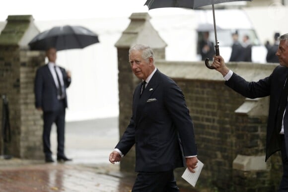 Le prince Charles, prince de Galles, aux obsèques de Patricia Katchbull, 2e comtesse Mountbatten de Burma, le 27 juin 2017 en l'église Saint-Paul de Knightsbridge, à Londres.