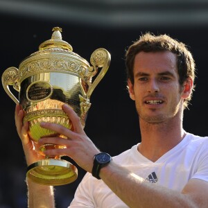 Andy Murray lors de sa victoire à Wimbledon le 7 juillet 2013.