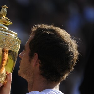 Andy Murray lors de sa victoire à Wimbledon le 7 juillet 2013.