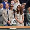 Kate Middleton, duchesse de Cambridge, lors de la victoire d'Andy Murray contre Milos Raonic en finale de Wimbledon le 10 juillet 2016 à Londres.