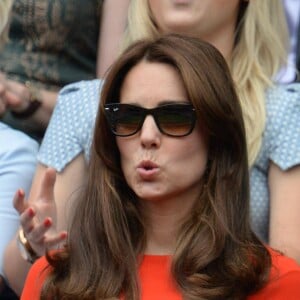 Kate Middleton, duchesse de Cambridge, au tournoi de tennis de Wimbledon le 8 juillet 2015.