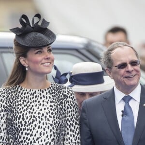 Kate Middleton, enceinte du prince George, lors du baptême du bateau Royal Princess à Southampton le 13 juin 2013.