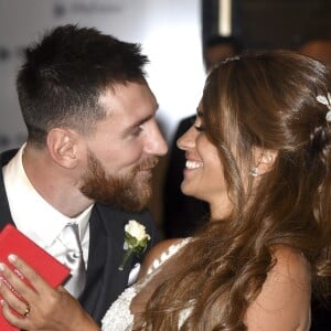 Mariage de Lionel Messi et Antonella Roccuzzo au Pullman City Center de Rosario en Argentine le 30 juin 2017.