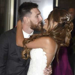 Mariage de Lionel Messi et Antonella Roccuzzo au Pullman City Center de Rosario en Argentine le 30 juin 2017.