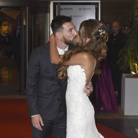 Mariage de Lionel Messi et Antonella Roccuzzo au Pullman City Center de Rosario en Argentine le 30 juin 2017.