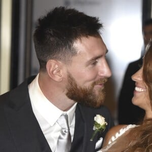 Mariage de Lionel Messi et Antonella Roccuzzo au Pullman City Center de Rosario en Argentine le 30 juin 2017.